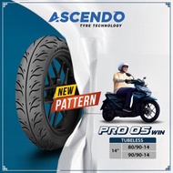 NEW ASCENDO WIN PRO 05 Tubeless Motorcycle Tire 80/90-14 90/90-14