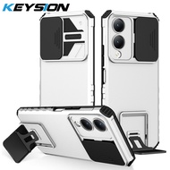 KEYSION ป้องกันเลนส์กล้อง Y17S สไลด์เคสสำหรับ VIVO เกราะกันกระแทกขาตั้งฝาหลังโทรศัพท์สำหรับ VIVO Y17