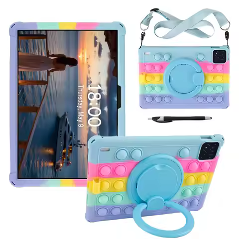 For Xiaomi Pad 7 Case 11.2 inch 360 Rotating Silicone Stand Case For Xiaomi Pad 7Pro Mi Pad 7 Soft K