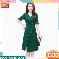 BAJU DRESS PESTA NATAL IMLEK WANITA DEWASA KEKINIAN TERBARU 2021 2022