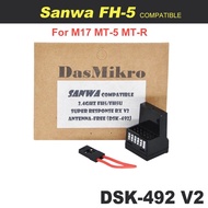 Sanwa FHSS-5 Compatible DSK-492 V2 Receiver SSL Telemetry 4 Channel  with ANTENNA-FREE For FH5 M17 M