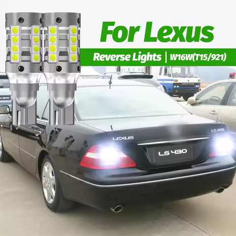 2pcs LED Reverse Light Blub W16W T15 Canbus For Lexus LS430 LS460 LS600H GX460 NX200T NX300H RC350 R