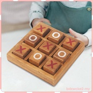 [lzdxwcke2] Wooden Board Games XO Fun Board Games for Families to Challenge Brain Games Kids and Adu