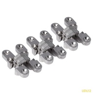 Lidu12 3Pcs Zinc Alloy Auto Closing Door Hinge Concealed Barrels Crosses Door Hinge