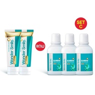 (2 แถม 3) Wonder Smile Bamboo Mouthwash + Toothpaste น้ำยาบ้วนปาก ยาสีฟันผู้ใหญ่ สะอาดสดชื่น อ่อนโยน