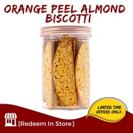 [Biscotti Bakery] ZESTY Orange Peel Almond Biscotti 190g/tub [Redeem In Store] NO Delivery #Biscotti Bakery