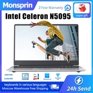 Monsprin chromebook laptop 15.6 Inch Laptop 16GB 512GB SSD Windows 11 Notebook Intel Celeron N5095 Office Computer Fingerprint Unlock Gaming Laptops