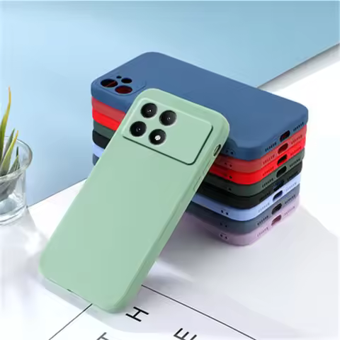 For Cover Xiaomi Poco X6 Pro Case For Poco X6 X5 X4 Pro Capas Liquid Silicone Shockproof Back TPU So