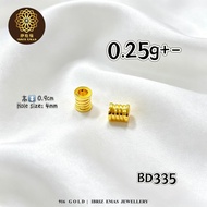 IBRIZ Jewellery BD335 | 916 Gold Beads BVL Slim Waist Accessories For Women Beads Emas 916 BVL Pingg
