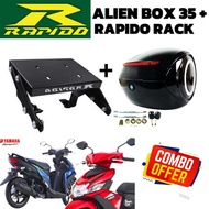 COMBO SET BOX SIPUT 35L YAMAHA EGO SOLARIZ + MONORACK RAPIDO EGO SOLARIZ MONORACK ADJUSTABLE BOX ALI