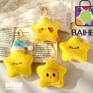 BAIHEE Stars Keychains, Cute Doll Fluffy Star Plush Key Chain, Y2K Stuffed Doll Fashion Jewelry Soft