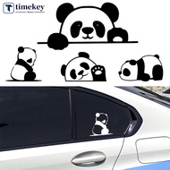 TIMEKEY ATV Creative Peeking Panda Car Stickers Decal Vinyl Cute Occlusion Scratch Refrigerator Air Conditioner Reflective Sticker Car Accessories I3O7