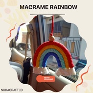 GANTUNGAN Keychain | Car Rearview Mirror Hanger | Macrame rainbow | Ganci |