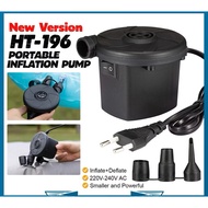 PORTABLE AC ELECTRIC AIR INFLATION PUMP INFLATE DEFLATE FOR POOL BED MATTRESS