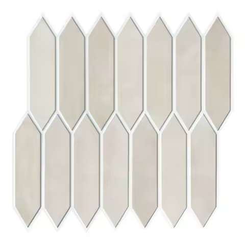 10 Pcs 3D Geometric Wall Panels Peel and Stick Backsplash Tile Long Hexagon 3D Decorative Tiles for 