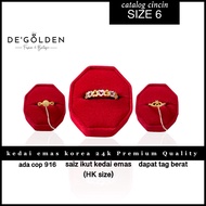 [CLEARANCE SALE] Koleksi Cincin Size 6 Emas Korea 24k Cop 916|De'golden