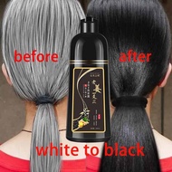 500ML Black Hair Dye Shampoo Herbal Shampoo White Hair Turns to Black Hair DyeShampoo Pewarna Rambut