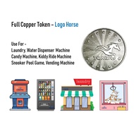 Token Tembaga (Kuda) | Copper Token (Horse) - Untuk Dobi, Mesin Vending, Mesin Air, Permainan Arked