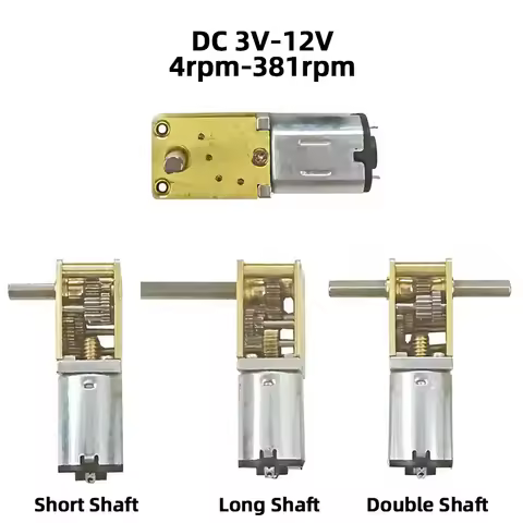 GW1812-N20 DC Micro Reducing Motor Small Motor 3V6V12V Miniature DC Gear High Torque 4rpm-381rpm