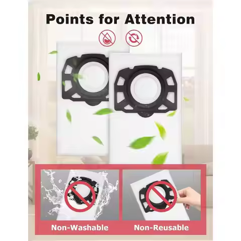 Vacuum Cleaner Bags Compatible with Karcher WD2 Plus, WD 3, KWD 1, KWD 2, KWD 3, MV 3, SE 4001, SE 4