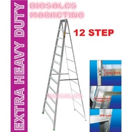 12 Steps BIGSALES Aluminium Single Sided Ladder / Tangga 12 Steps