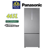Panasonic 2-door Fridge Bottom Freezer Inverter Refrigerator NR-BX471CPSM (465L) Steel Door Series