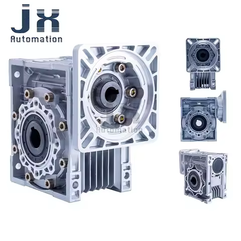 Worm Gearbox Reducer NMRV50-80-80*80 Speed Ratio 80:1 Input Bore 19mm For 750W Servo Motor