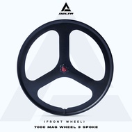 วงล้อแม็ก 700c วงล้อหน้า จักรยานฟิกเกียร์ FIXED GEAR 3 SPOKE MAG อลูมิเนียม ดุมแบริ่ง น้ำหนักเบา By