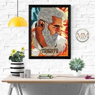 THALA AJITH/THUNIVU/AK/AJITH KUMAR/POSTER/TAMIL/KOLLYWOOD/WALL POSTER/FRAME