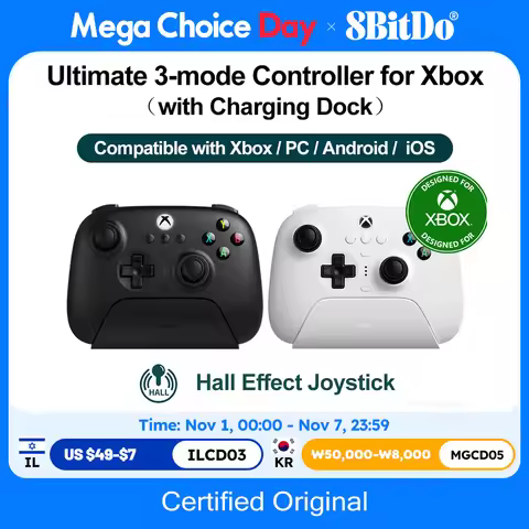 8BitDo Xbox Controller Ultimate 3-mode Gamepads PC licensed by Microsoft for Xbox Series X S, Xbox O