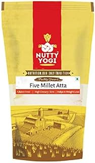 Nutty Yogi 5 Millet Atta l Multi Millet Flour l Gluten Free l Grain Free, Millet Based l Multi Mille