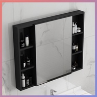 Nordic Wall-mounted Mirror Cabinet Separate Storage Box Space Aluminum Mirror Box Bathroom Cabinet Combination Toilet Storage Mirror