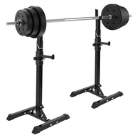 amidoa Adjustable Squat Rack Dipping Station Barbell Rack Dip Stand Fitness Bench Press Equipment wi