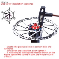 【QUSG】 RISK 12PCS M5*10MM Bike Disc Brake Rotor Fixing Bolts TC4 Titanium Ultralight Hot