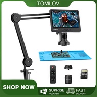 TOMLOV DM602 HDMI Digital Microscope with Flexible Arm Bracket 2000X Zoom 64GB 10.1 Inch Screen Sold