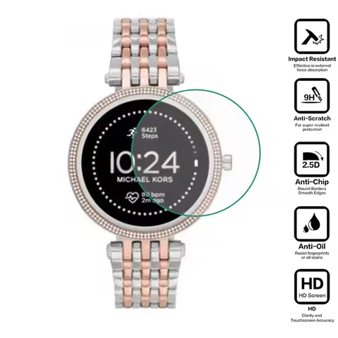 Tempered Glass Protective Film For Michael Kors Access Gen 5E MKGO/Darci Smartwatch LCD Screen Prote
