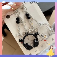 LA Music Headphone Bag Charms, Bag Decoration Y2K Headphone Charms, Hanging Phone Strap