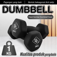 HTD Sport Dumbbell Barbel Latihan Beban Neoprene Vinyl Anti slip Olahraga Fitness 1KG-5KG Black