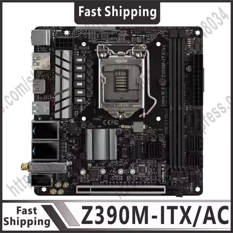 Z390 LGA 1151 motherboard Z390M-ITX/AC 2 × DDR4 64GB PCI-E 3.0 M.2 USB 3.1 Mini ITX supports 9th/8th