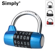 ⭐⭐Letter Lock Combination Lock 5 Digits Can Add LOGO Gym Locker Door Combination Padlock English Let