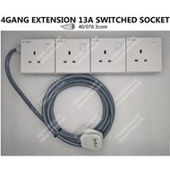 4 Way Heavy Duty Trailing Socket Extension Socket 3m 6m 10m 15m 20m 40/0076 x 3C Flexible Cable FULL COPPER WIRE