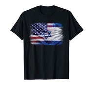 Israeli American Flag Pride Israel USA T-Shirt