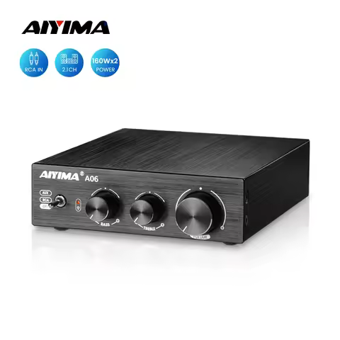 AIYIMA Audio A06 Power Amplifier 160Wx2 TDA7498E Sound Amplificador Dual Channel HIFI Stereo Audio A