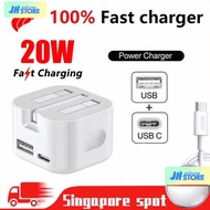 20W USB tpye c power adapter (14/13/12/11/X/8/7) fast charger with wall charger cable