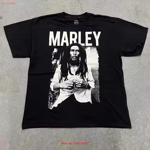 Zion Rootswear Bob Marley T Shirt vintage Washed Breathable Top For Everyday Wear Slightly graphic f