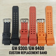 () FIT CUSTOM GW-9400 RANGEMAN REPLACEMENT BAND. PU RUBBER QUALITY. BLACK. FREE TOOLS,