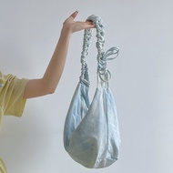 Cilks Canvas Bag Dumpling Bag Women's Messenger Bag Tie-Dyed Trendy Art Commuter Dumpling Bag C02340