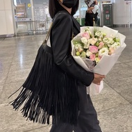 YSL黑金流蘇琴譜tote鏈條包30*37 98新配件塵袋