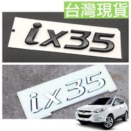 Black Hyundai IX35 Wordmark Letter Label Car Tail Rear Nameplate Modified ix 35