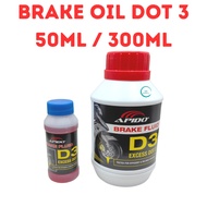 BRAKE OIL DOT 3 50ML 300ML BRAKE FLUID DOT 3 OIL BRAKE DOT 3 FLUID BRAKE DOT 3 MINYAK BRAKE DOT 3 BR